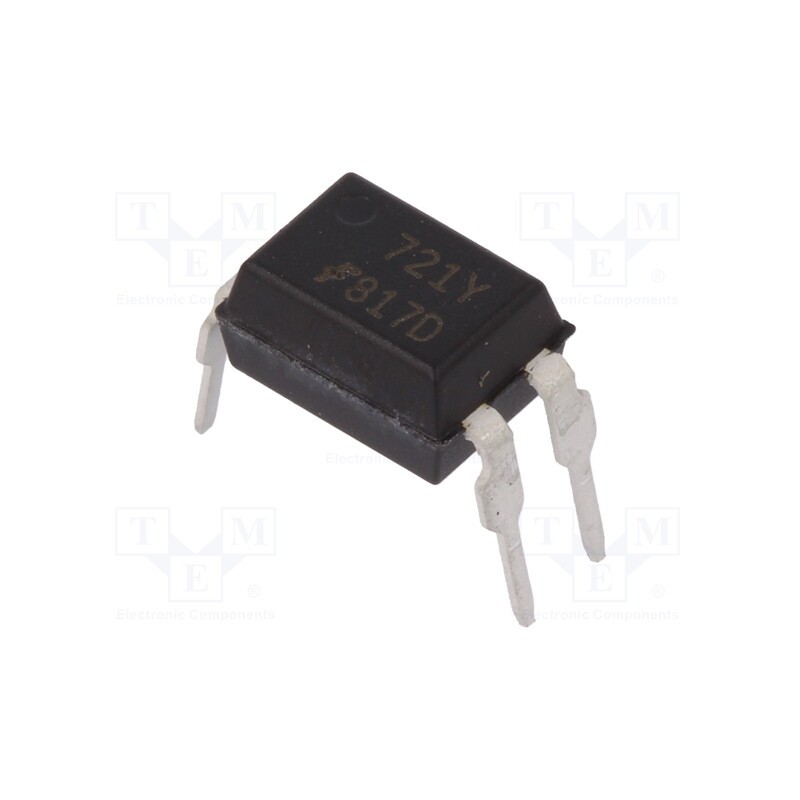 2 pcs x ONSEMI - FOD817D - Optocoupler, THT, Ch: 1, OUT: transistor, Uinsul: 5kV, Uce: 70V, DIP4