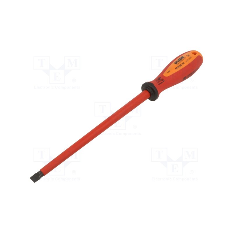 1 pcs x UNIOR - 621248 - Screwdriver, insulated, slot, 10,0x1,6mm, Blade length: 200mm