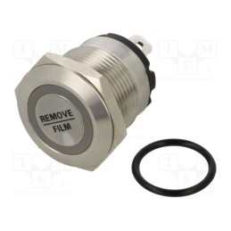 1 pcs x ONPOW - ONPOW6219F-10ZE/J/G/12V/S - Switch: vandal resistant, Pos: 2, SPST-NO, 20A/220VAC, IP40, OFF-ON