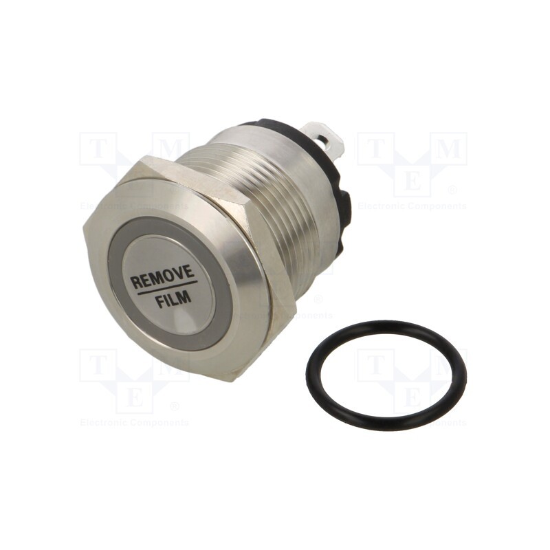 1 pcs x ONPOW - ONPOW6219F-10ZE/J/G/12V/S - Switch: vandal resistant, Pos: 2, SPST-NO, 20A/220VAC, IP40, OFF-ON