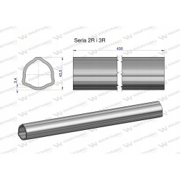 PTO shaft outer pipe 43 5x3 4 mm 435 mm