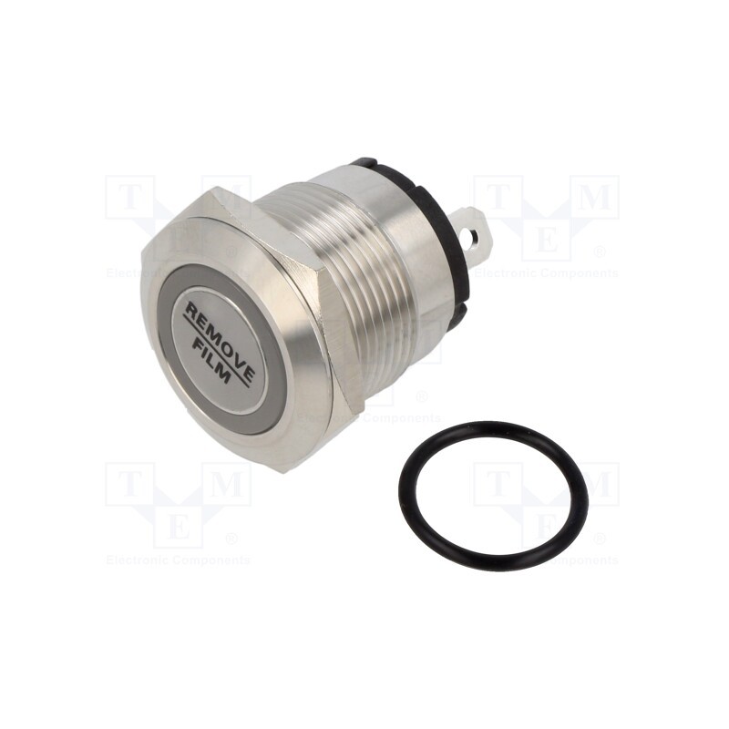 1 pcs x ONPOW - ONPOW6219F-10ZE/J/B/12V/S - Switch: vandal resistant, Pos: 2, SPST-NO, 20A/220VAC, IP40, OFF-ON