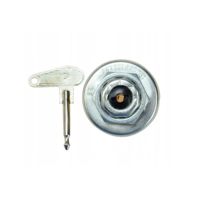 Ignition switch with key, metal Zetor nut