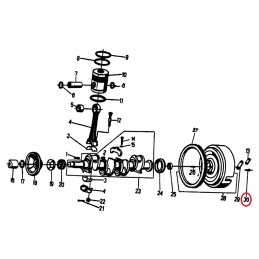Flywheel bolt ursus c 360 m12x1 5x45