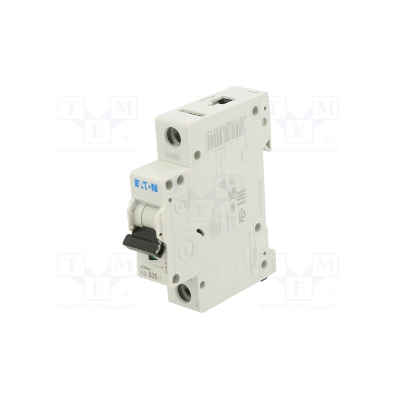 1 pcs x EATON ELECTRIC - FAZ6-B25/1 - Circuit breaker, 230/400VAC, Inom: 25A, Poles: 1, Charact: B, 6kA