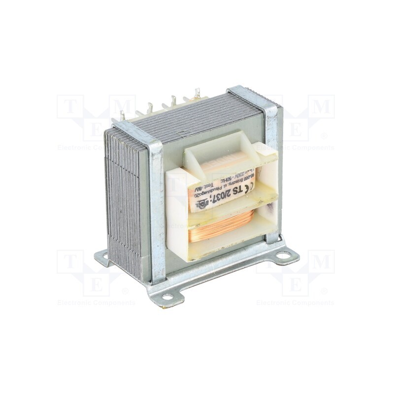 1 pcs x INDEL - TS 2/037 - Transformer: mains, 2VA, 230VAC, 12V, 12V, 90mA, 90mA, Leads: for PCB