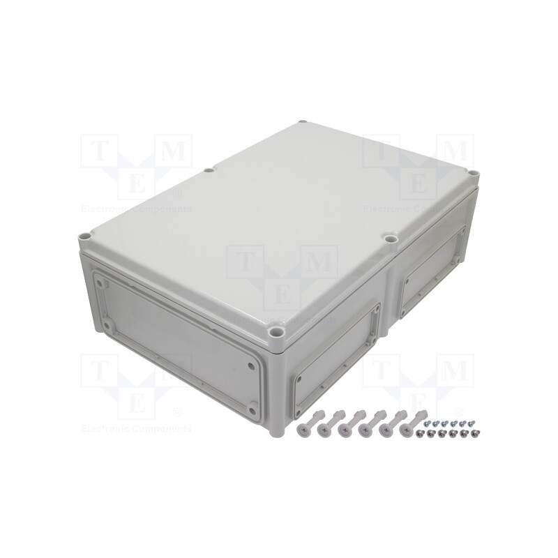 1 pcs x FIBOX - EKUM 180 G - Enclosure: wall mounting, X: 380mm, Y: 560mm, Z: 180mm, EK, grey, IK08