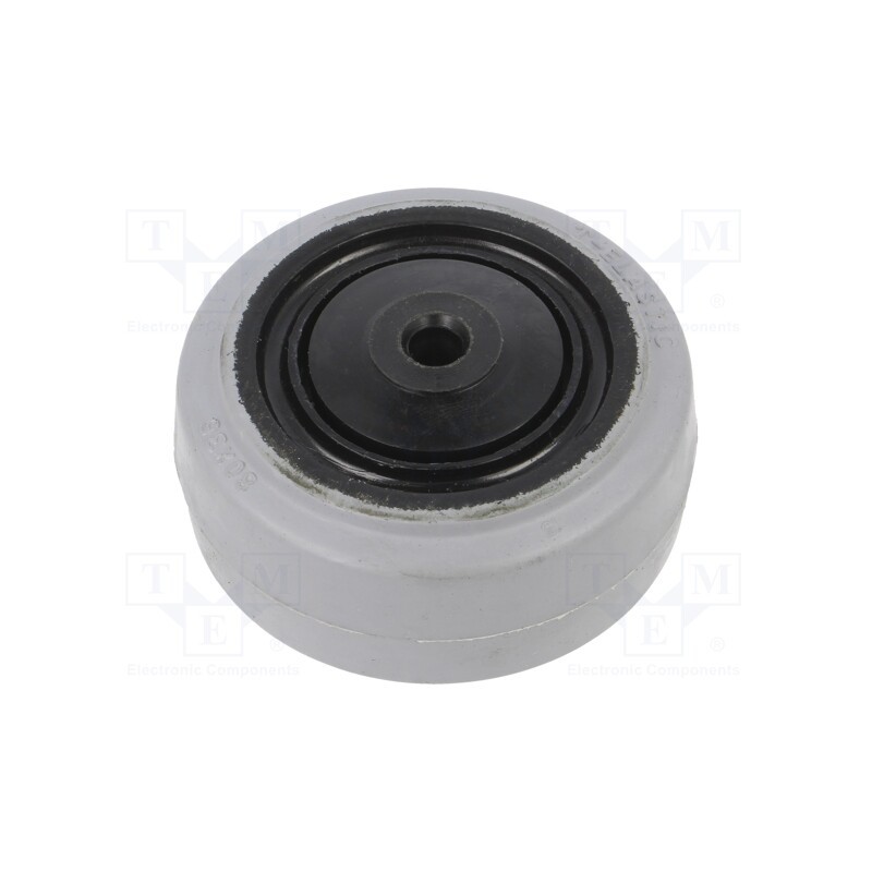 1 pcs x RADER - POGES 80/8K1 - Transport wheel, Ø: 80mm, W: 36mm, rubber, Shore hardness: 65, POGES