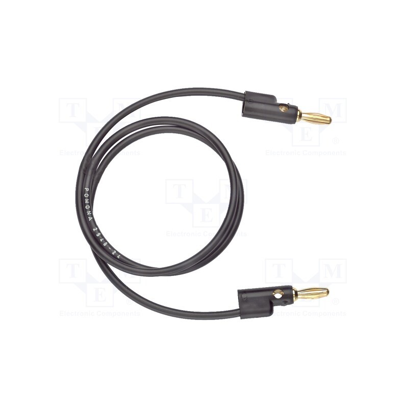 1 pcs x POMONA - 2948-60-0 - Test lead, 60VDC, 30VAC, 15A, Len: 1.524m, black, 2948