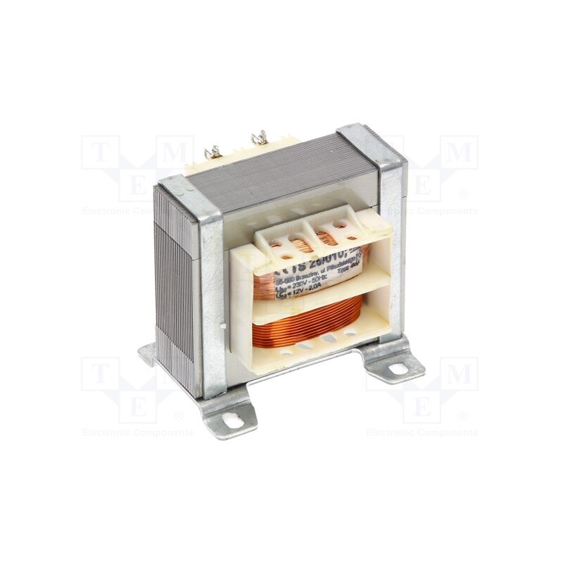 1 pcs x INDEL - TS 25/010 - Transformer: mains, 25VA, 230VAC, 12V, 2A, Leads: solder lugs, IP00