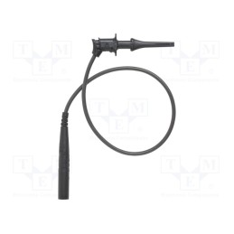 1 pcs x POMONA - 6248-12-0 - Test lead, 5A, clip-on hook probe,banana plug 4mm, insulated