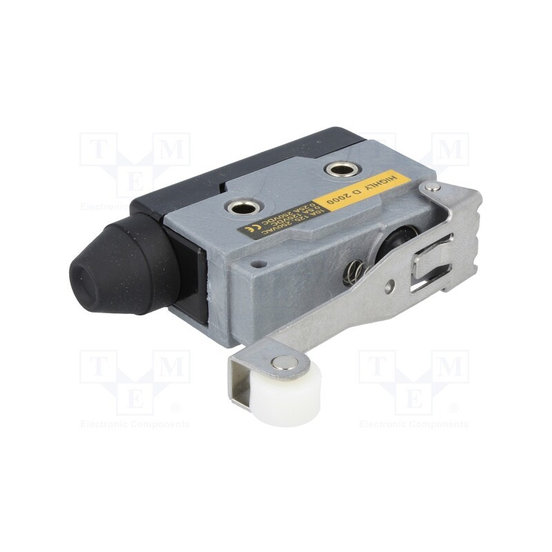 1 pcs x HIGHLY ELECTRIC - D2000 - Microswitch SNAP ACTION, 10A/250VAC, with lever (with roller)