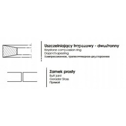 Chrome-plated piston ring c 385 110 00x3 0x4 6 p2