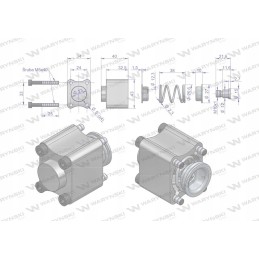 Lower rear distributor cap for 40l distributors