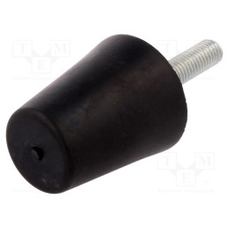 1 pcs x ELESA+GANTER - DVB.6-43-50-M10-40-55 - Vibroisolation foot, Ø: 43mm, Shore hardness: 55±5, 1523N, 122N/mm