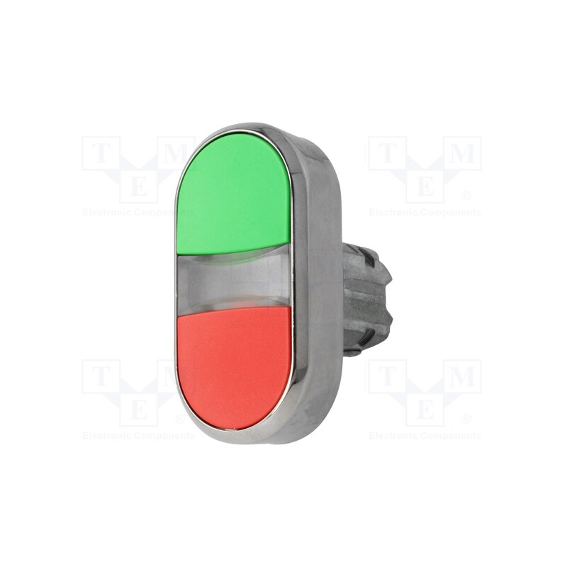 1 pcs x SIEMENS - 3SU1050-3AB42-0AA0 - Switch: double, 22mm, Stabl.pos: 1, green/red, none, IP67, flat