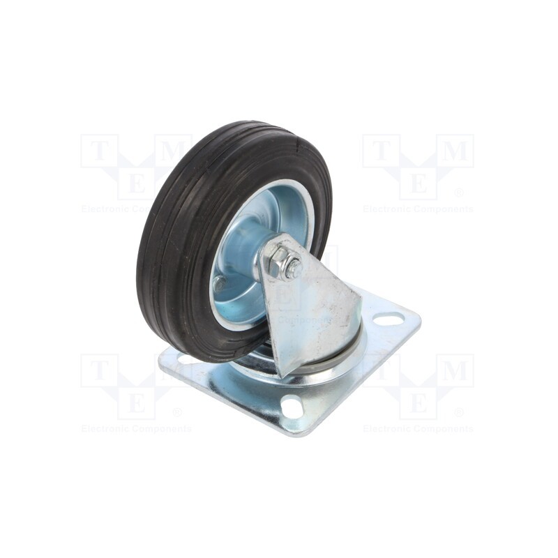 1 pcs x RADER - CKPW-SG 100W - Transport wheel, Ø: 100mm, W: 25mm, H: 128mm, torsional, 70kg, rubber