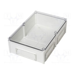 1 pcs x FIBOX - EKUH 180 T - Enclosure: wall mounting, X: 380mm, Y: 560mm, Z: 180mm, EK, grey, IK08