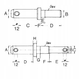 Pin for 19 mm machines