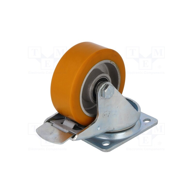 1 pcs x COLSON - BTAU 1002 6150 - Transport wheel, Ø: 100mm, W: 40mm, H: 128mm, torsional with lock