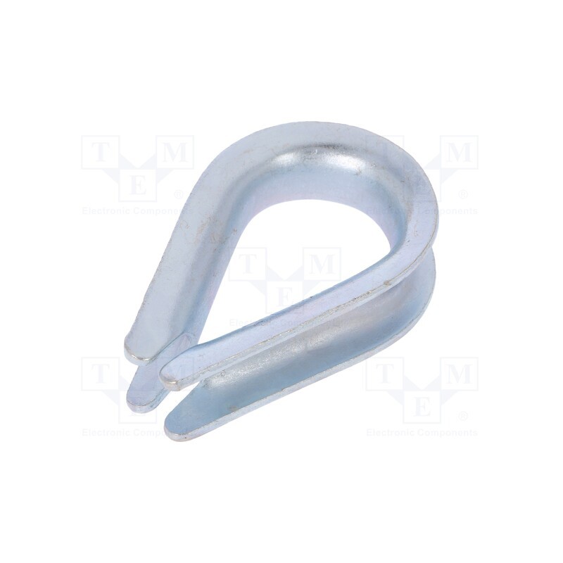 1 pcs x DROMET - KU14 - Thimble for rope, steel, for rope, Ørope: 14mm, zinc, DIN 6899B