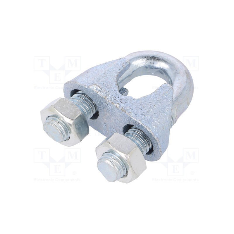 1 pcs x DROMET - ZL16 - Rope clamp wire, steel, for rope, Ørope: 16mm, zinc, DIN 741
