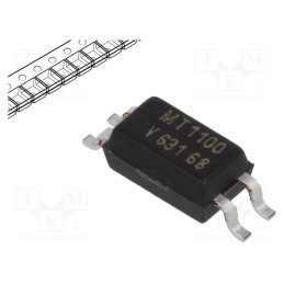 2 pcs x VISHAY - TCMT1100 - Optocoupler, SMD, Ch: 1, OUT: transistor, Uinsul: 3.75kV, Uce: 70V