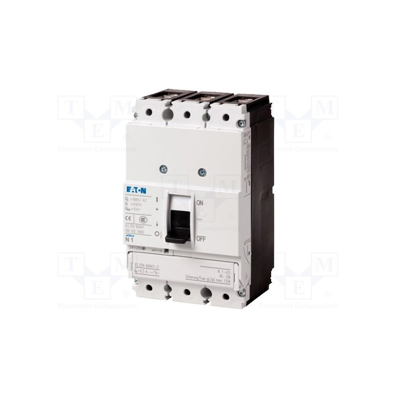 1 pcs x EATON ELECTRIC - N1-125 - Switch-disconnector, Poles: 3, screw type, 125A, N, IP20, -25÷70°C