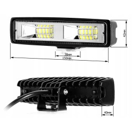 Halogen searchlight work lamp 16 LED 48W