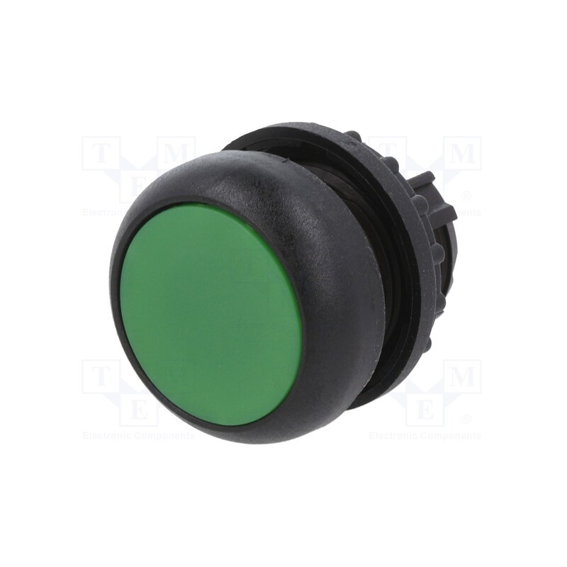 1 pcs x EATON ELECTRIC - M22S-DR-G - Switch: push-button, 22mm, Stabl.pos: 2, green, none, IP67, flat