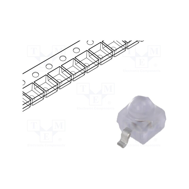 2 pcs x VISHAY - VLDR1235G - Power LED, red, 11°, 70mA, λd: 619÷631nm, 2.3x2.3x2.8mm, Gull wing