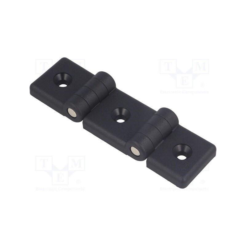 1 pcs x ELESA+GANTER - CFI.45-40/40 SH-6 - Hinge, Width: 124mm, technopolymer PA, black, H: 36mm, for profiles