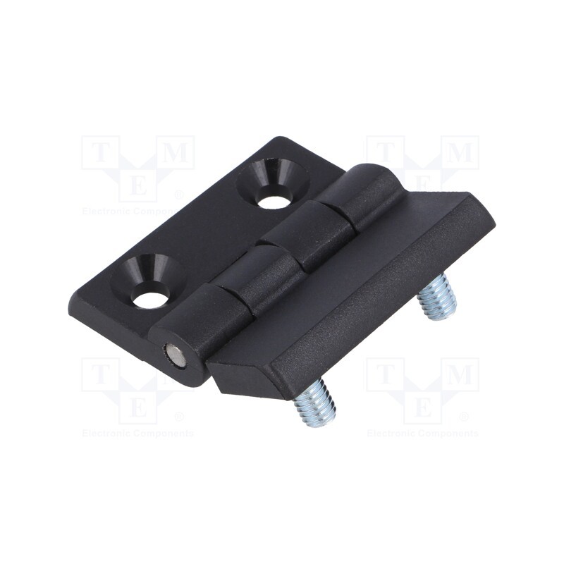 1 pcs x ROZTOCZE - 3.ZN65.102-07 - Hinge, Width: 50mm, polyamide, black, H: 50mm, with assembly stem
