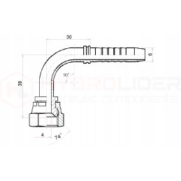 Dkj 90 fitting dn6 1 2sn unf9 16 18 hydrolider