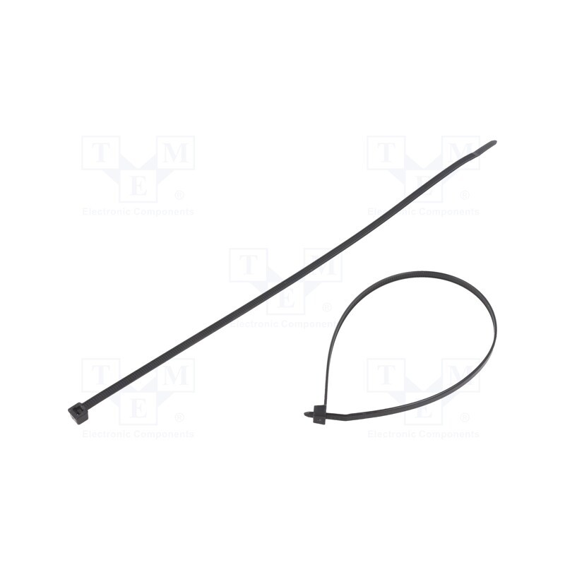 100 pcs x HELLERMANNTYTON - 111-05210 - Cable tie, L: 300mm, W: 4.6mm, polyamide, 225N, black, Ømax: 80mm