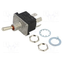 1 pcs x CANAL ELECTRONIC - TB4-AB12-1 - Switch: toggle, Pos: 2, DPST, OFF-ON, 16A/250VAC, 16A/30VDC, IP68