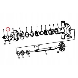 Water pump securing washer c 330 c 360