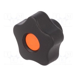 1 pcs x ELESA+GANTER - VCT.32 B-M6-C2 - Knob, Ø: 32mm, Int.thread: M6, 12mm, H: 23mm, technopolymer PP