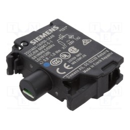 1 pcs x SIEMENS - 3SU1401-1BF50-1AA0 - Illuminating unit, 22mm, 3SU1.5, -25÷70°C, Illumin: LED, front