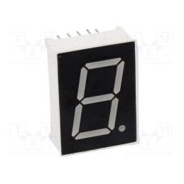 pcs x OPTOSUPPLY - OSL10807-IO - Display: LED, 7-segment, 20.32mm, 0.8', No.char: 1, orange, 70mcd