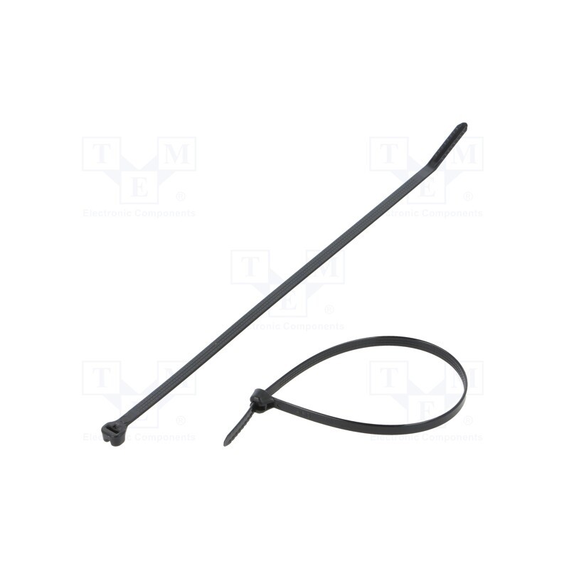 100 pcs x PANDUIT - BT2S-C0 - Cable tie, with a metal clasp, L: 203mm, W: 4.7mm, polyamide, 222N