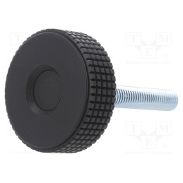 1 pcs x ELESA+GANTER - MBT.50 P-M10X50-C9 - Knob, Ø: 50mm, Ext.thread: M10, 50mm, H: 33mm, technopolymer PP