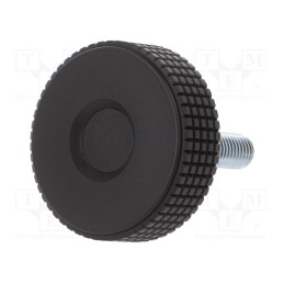 1 pcs x ELESA+GANTER - MBT.50 P-M10X30-C9 - Knob, Ø: 50mm, Ext.thread: M10, 30mm, H: 33mm, technopolymer PP