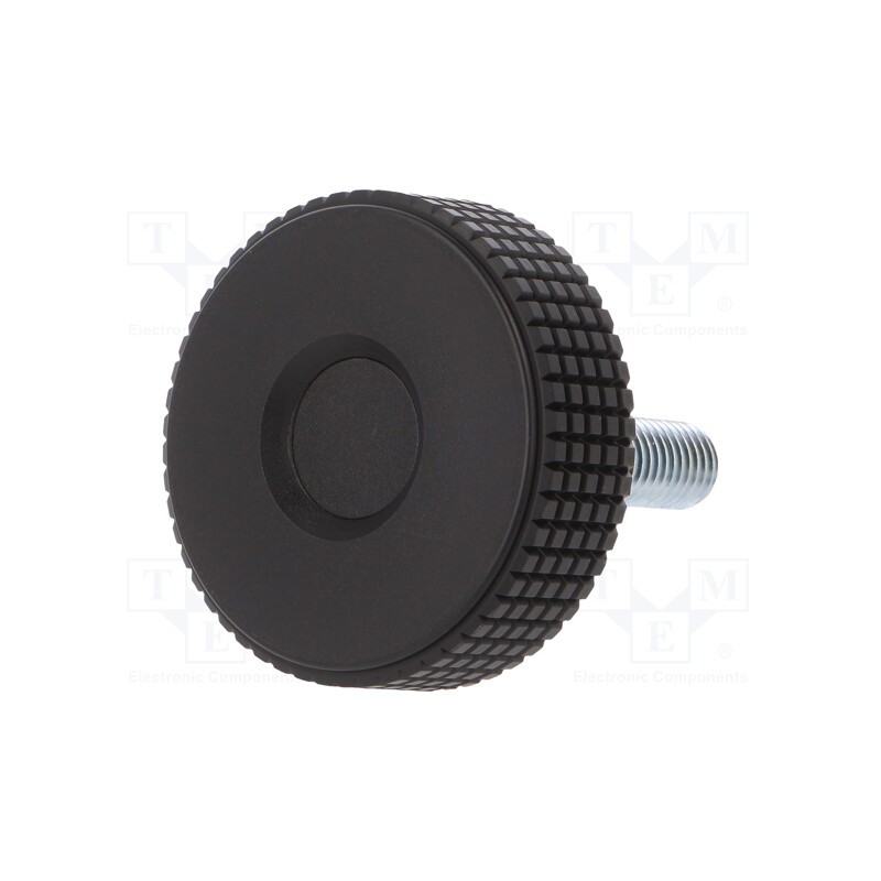 1 pcs x ELESA+GANTER - MBT.50 P-M10X30-C9 - Knob, Ø: 50mm, Ext.thread: M10, 30mm, H: 33mm, technopolymer PP