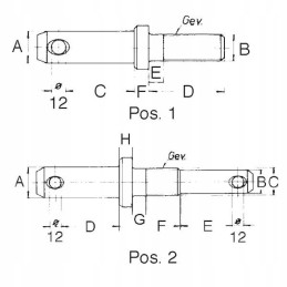 Pin for machines M22 28 mm 1380301020