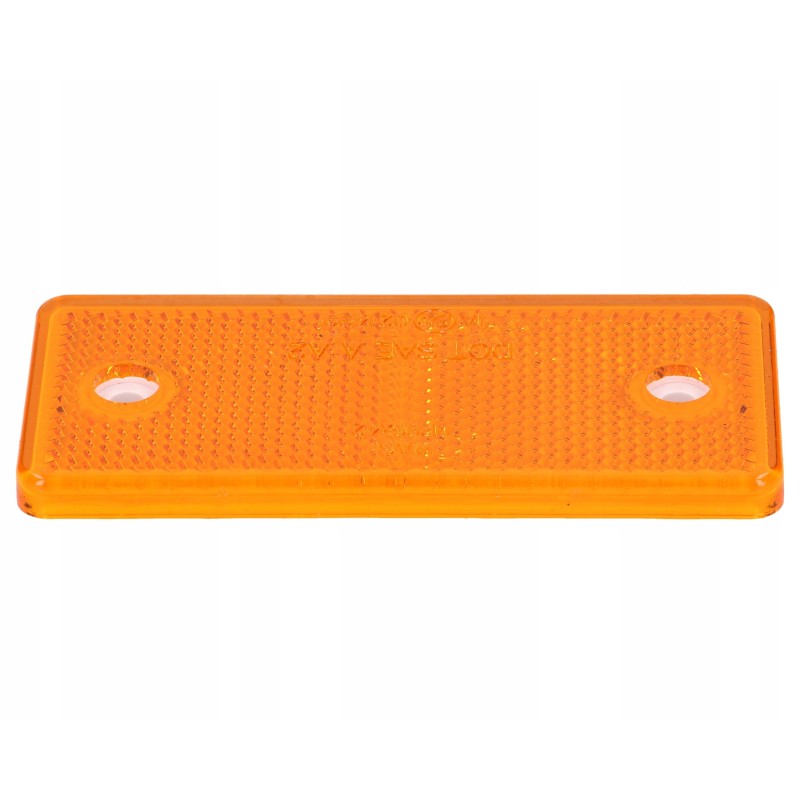 Orange rectangular reflector, screwed on, 96x42