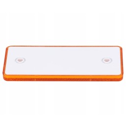 Orange rectangular reflector, screwed on, 96x42