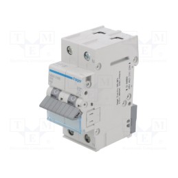 1 pcs x HAGER - MBN516E - Circuit breaker, 230/400VAC, Inom: 16A, Poles: 1+N, Charact: B, 6kA