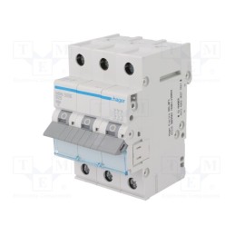 1 pcs x HAGER - MBN325E - Circuit breaker, 230/400VAC, Inom: 25A, Poles: 3, Charact: B, 6kA