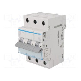 1 pcs x HAGER - MBN316E - Circuit breaker, 230/400VAC, Inom: 16A, Poles: 3, Charact: B, 6kA